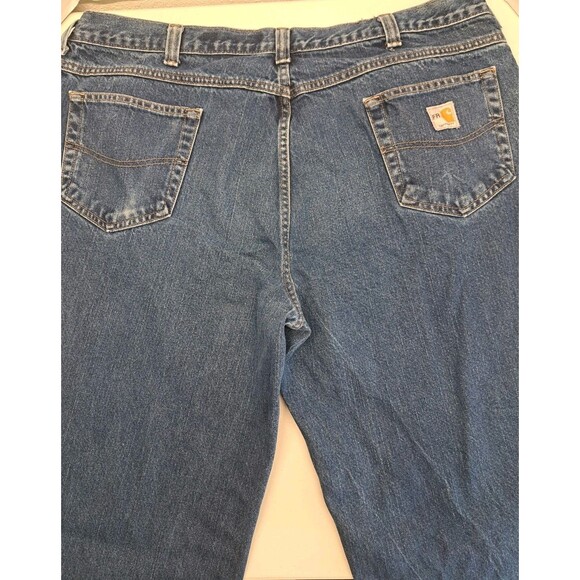 Carhartt FR FLAME RESISTANT Men's Blue denim work jeans 42x32 - Picture 7 of 8